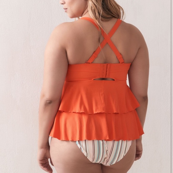 Orange Tiered Tankini — Top Only - Picture 3 of 5